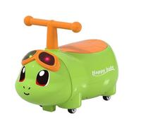 ride on car Rocking Car Peanut Shape Wiggle Cars Music Light Anti-Rollover Silent Wheel Perfect As A Gift wiggle cart(Grn,With music)