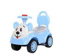 ride on car Toddler Ride On Car With Backrest Music Storage Safe Comfortable Walking Sliding Toy Car Foot To Floor wiggle cart(Blu,With pedals)