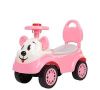 ride on car Toddler Ride On Car With Backrest Music Storage Safe Comfortable Walking Sliding Toy Car Foot To Floor wiggle cart(Rose,No pedals)