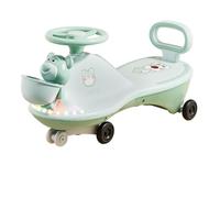 ride on car Wiggle Car Light-up Wheels Anti-Rollover just Twist Wiggle and go Best Ride-on Toy for Boys Girls wiggle cart(Cyan,Normal wheel)