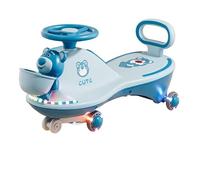 ride on car Wiggle Car Light-up Wheels Anti-Rollover just Twist Wiggle and go Best Ride-on Toy for Boys Girls wiggle cart(Blu,Flashing wheel)