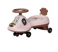 ride on car Wiggle Car Music Light Anti-Rollover Swing Cars Silent Flash Wheel Twist Turn Wiggles Movement To Steer Ages 2 Years And Up wiggle cart(Rose,Normal wheel)