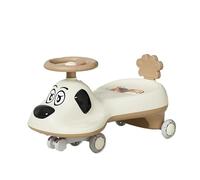 ride on car Wiggle Car Music Light Anti-Rollover Swing Cars Silent Flash Wheel Twist Turn Wiggles Movement To Steer Ages 2 Years And Up wiggle cart(Beige,Flashing wheel)