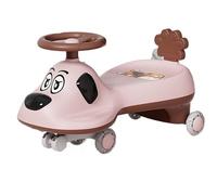 ride on car Wiggle Car Music Light Anti-Rollover Swing Cars Silent Flash Wheel Twist Turn Wiggles Movement To Steer Ages 2 Years And Up wiggle cart(Rose,Flashing wheel)