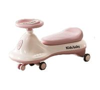 ride on car Wiggle Car Music Light Anti-rollover Swing Cars Swing Silent Flash Wheel Age 3 And Up Months wiggle cart(Rose)