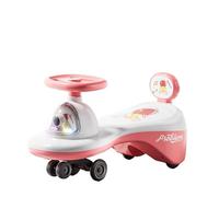 ride on car Wiggle Car Stroller Sliding Walking Toys With Music Lights Baby Foot-to-Floor Walker For Boys And Girls wiggle cart(Rose,Normal wheel)