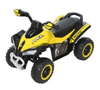 Ride-On Car Yellow Plastic 44H x 67.5L x 38W cm 4-Wheel Quad Toddler Sliding Car