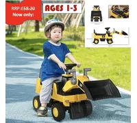 HOMCOM CAT Licensed Kids Ride on Digger-for Ages 1-3 Years | TJ Hughes