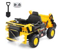 Ride On Dump Truck 12V Electric Car with Remote Control-Yellow Gymax Yellow One Size