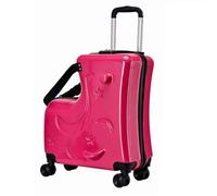 Ride On Kids Suitcase with Seat Belt Handlebars and Pedals Maximize Safety