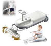 Ride On Mop Floor Cleaner Go Kart, Portable Mini Go Kart for Kids, 5-Speed Retractable Mopping Cart, Ideal Cleaning Solution for Home and Play
