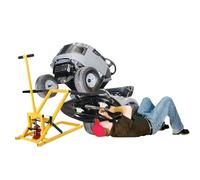 Ride on Mower Jack Lift, 227kg Load Capacity Folding Lawn Mower Lift with Hydraulic Jack, 1.3-66 cm Height Adjustable, Telescopic Maintenance Jack for Garden Tractors ATVs Maintenance