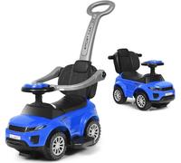 Ride On Push Car, 3 in 1 Foot to Floor Sliding Toy for Toddlers with Push Handle & Detachable Guardrail, Sound & Lights, Under Seat Storage, Gift for Boys Girls 1-3 (Blue)