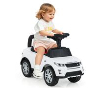 Ride On Push Car Foot-to-Floor Walking Sliding Toy Car COSTWAY White One Size