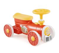 Ride on Push Car Portable Foot to Floor Scooter With Train Whistle Gymax Orange One Size