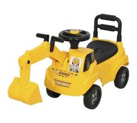 AIYAPLAY Ride On Tractor Digger, Toddler Excavator Toy Car with Adjustable Bucket, Horn, Under Seat Storage for Ages 1-3 Y Yellow