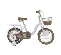 ride on toy Bike For Kids 12-18 Inch Kids Bikewith Training Wheels And Back Seat Children Bicycles With Brake Children's Bicycle With Basket tricycle bicyle(Lila,12in)
