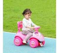 AIYAPLAY Ride on Car, Push Along Toy, Toddler Car Foot to Floor with Under Seat Storage, Anti-Over-Backwards Device, Horn, Music, Light, for 18-36 Months, Pink