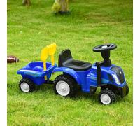 Ride On Tractor Toddler Walker Foot To Floor Slider w/ Horn Storage Steering Wheel for 1-3 Years Old Blue