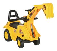 Ride-On Tractor Yellow 87x28x58cm PP/ABS Digger Bucket Hidden Storage 18M+ 30kg