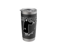 Ride or Die Grim Reaper Skater Skateboard Skateboarder Stainless Steel Insulated Tumbler