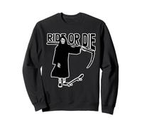 Ride or Die Grim Reaper Skater Sweatshirt