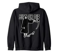 Ride or Die Grim Reaper Skater Zip Hoodie