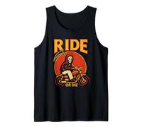 Ride Or Die Grim Reaper Skeleton Riding A Motorcycle Graphic Tank Top