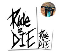 Ride or Die Sticker MTB Downhill Enduro Decal BMX Motocross Mountain Bike Frame Fun Car Slap Funny Helmet Laptop Fridge Toolbox JDM E-BIKE XC Dirt Jump Gravel Fat Bike Trails skateboard Laptop (White)