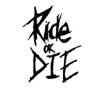 Ride or Die Sticker, Rainbow Graffiti Style Decal for Motorcycle, Bike, Car, Helmet - Waterproof Vinyl Decorative Decal(Black)