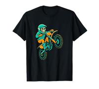 Ride or Die Trying Funny Motocross Skeleton Design T-Shirt