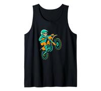 Ride or Die Trying Funny Motocross Skeleton Design Tank Top