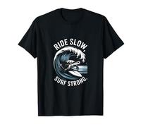 Ride Slow Surf Strong Turtle Wave T-Shirt