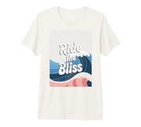 Ride The Bliss Ocean Waves Surfing Design for Beach Life Premium T-Shirt