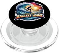 Ride The Endless Wave Surfing Funny Surfer Quote Surfboard PopSockets PopGrip for MagSafe