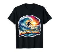 Ride The Endless Wave Surfing Funny Surfer Quote Surfboard T-Shirt