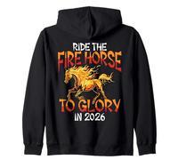 Ride The Fire Horse To Glory In 2026 Zip Hoodie