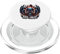 Ride The Night Skull Wings Flames PopSockets PopGrip for MagSafe
