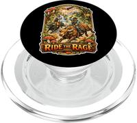 Ride The Rage Psychedelic Cowboy Mushroom Bull Rider Rodeo PopSockets PopGrip for MagSafe
