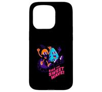 Ride The Sweet Wave Retro Neon Surf Fruit Design Case for iPhone 15 Pro