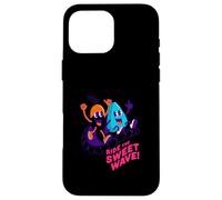 Ride The Sweet Wave Retro Neon Surf Fruit Design Case for iPhone 16 Pro Max