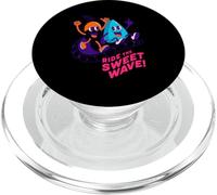 Ride The Sweet Wave Retro Neon Surf Fruit Design PopSockets PopGrip for MagSafe