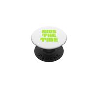 Ride the Tide Surf Club Retro Wave Tropical Beach PopSockets Adhesive PopGrip