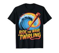 Ride The Wave of Twirling Baton Wave Design T-Shirt