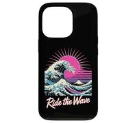 Ride The Wave Retro Japanese Surf Sunset Case for iPhone 13 Pro