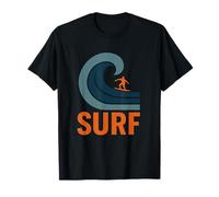 Ride the Wave - Retro Minimal Surf Art T-Shirt