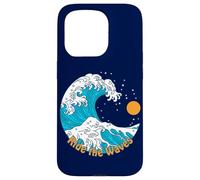 Ride The Wave Retro Traditional Tattoo Art Beach Sunrise Case for iPhone 15 Pro