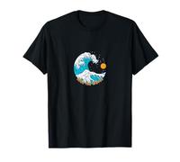 Ride The Wave Retro Traditional Tattoo Art Beach Sunrise T-Shirt