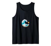 Ride The Wave Retro Traditional Tattoo Art Beach Sunrise Tank Top