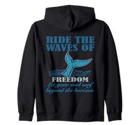 Ride the Waves of Freedom Zip Hoodie